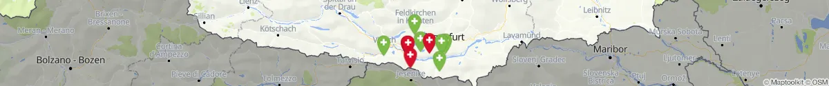 Kartenansicht für Apotheken-Notdienste in der Nähe von Ludmannsdorf (Klagenfurt  (Land), Kärnten)